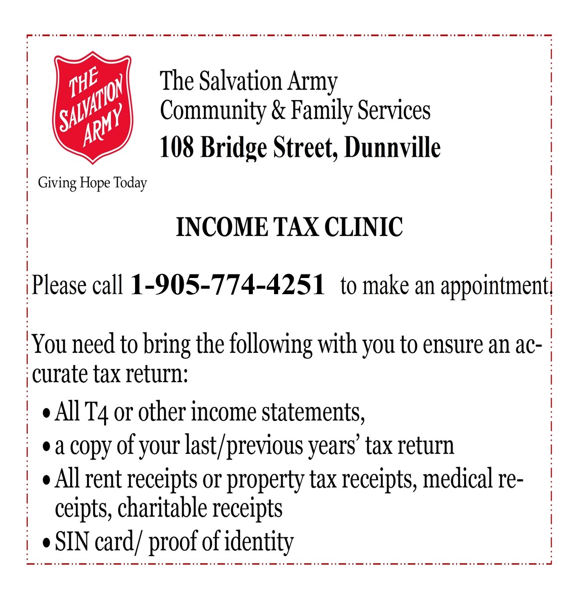 Dunnville Income Tax Clinic